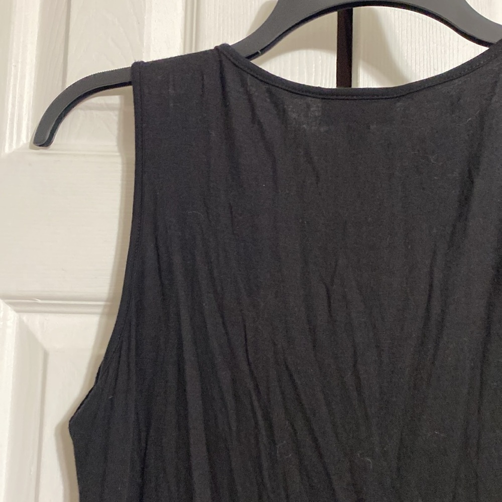 Pretty NWT Dress barn black knit jeweled neck top shirt blouse size LARGE - Picture 7 of 11